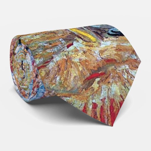 Van Gogh - Rosa Pfirsichbäume Krawatte (Gerollt)