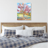 Van Gogh - Rosa Pfirsichbäume Leinwanddruck (Insitu (Schlafzimmer))