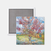 Van Gogh - Rosa Pfirsichbäume Magnet (Vorderseite/Rückseite)