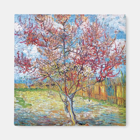 Van Gogh - Rosa Pfirsichbäume Magnet (Vorne)