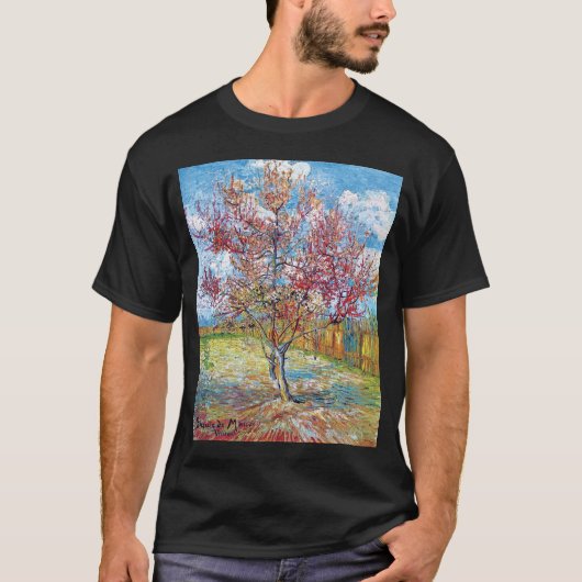 Van Gogh - Rosa Pfirsichbäume T-Shirt (Vorderseite)