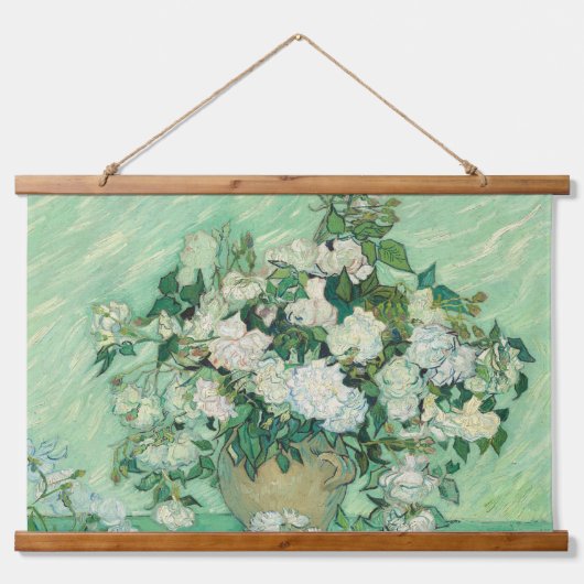 Van Gogh Rose Art Famous Wood Wall Wandteppich Mit Holzrahmen (Vorne)