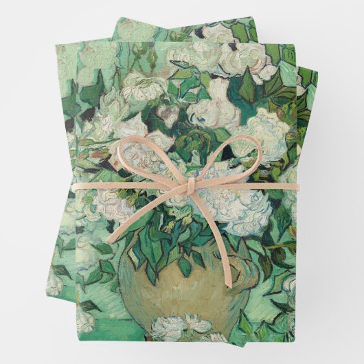 Van Gogh Rose Bekannte Alte Kunst Geschenkpapier Set (Beispiel)