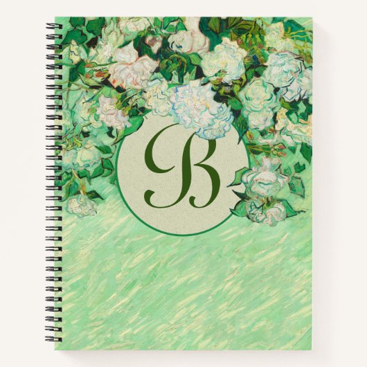 Van Gogh-Rose-Notebook Notizblock (Vorderseite)