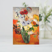 Van Gogh Rose und Anemones Begleitkarte (Stehend Vorderseite)