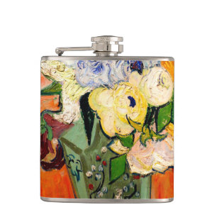 Van Gogh Rose und Anemones Flachmann