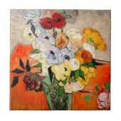 Van Gogh Rose und Anemones Fliese (Vorderseite)