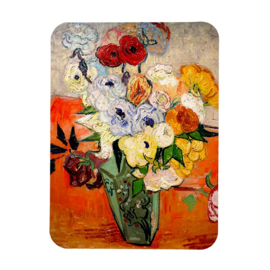 Van Gogh Rose und Anemones Magnet (Vertikal)