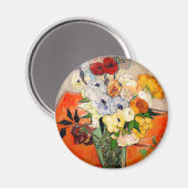 Van Gogh Rose und Anemones Magnet (Vorderseite/Rückseite)