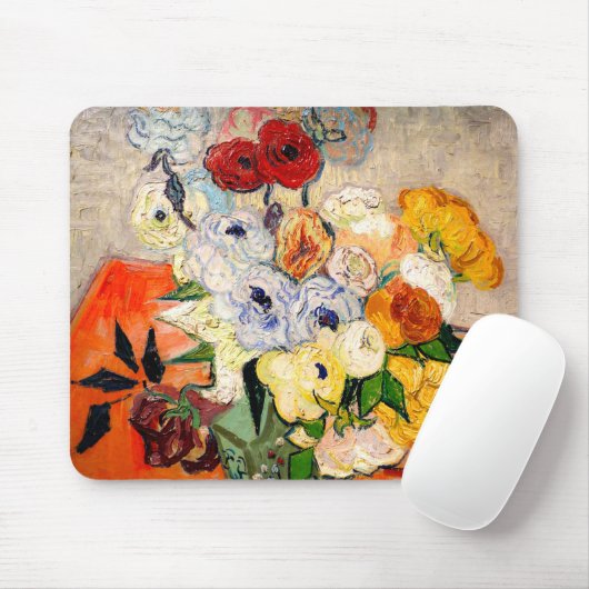 Van Gogh Rose und Anemones Mousepad (Mit Mouse)
