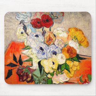 Van Gogh Rose und Anemones Mousepad