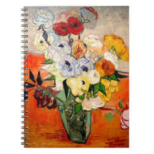 Van Gogh Rose und Anemones Notizblock