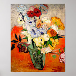 Van Gogh Rose und Anemones Poster