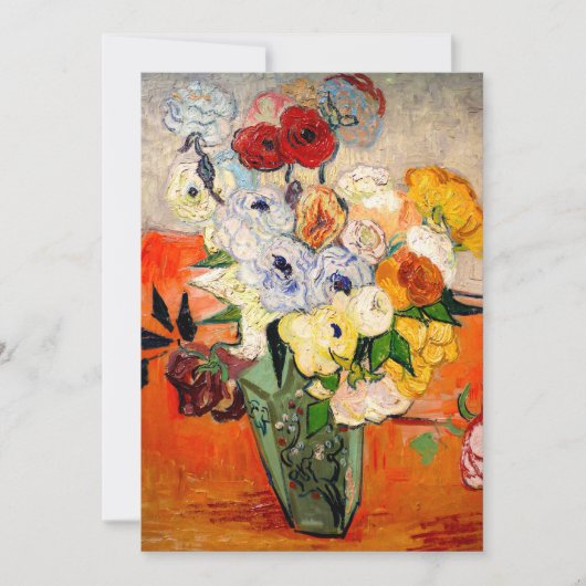 Van Gogh Rose und Anemones Save The Date (Vorderseite)