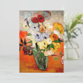Van Gogh Rose und Anemones Save The Date (Stehend Vorderseite)
