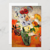 Van Gogh Rose und Anemones Save The Date (Vorne/Hinten)