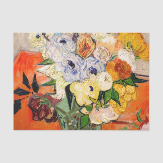 Van Gogh Rose und Anemones Seidenpapier (Vorderseite)