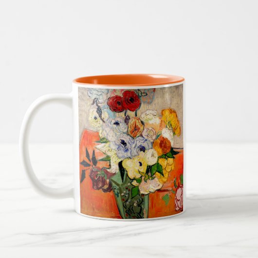 Van Gogh Rose und Anemones Zweifarbige Tasse (Links)