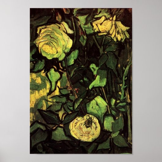 Van Gogh - Rose und Käfer Poster (Vorne)