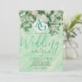 Van Gogh Roses Wedding Invitation Einladung (Stehend Vorderseite)