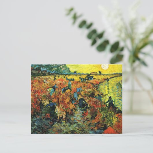 Van Gogh Rote Weinberge Postkarte (Stehend Vorderseite)