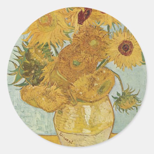 Van Gogh Runder Aufkleber (Vorderseite)