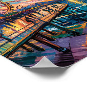 Van Gogh Santa Monica Pier Los Angeles Kalifornien Poster (Ecke)