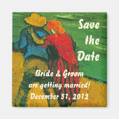 Van Gogh Save the Date! Zwei Liebhaber Magnet (Vorne)