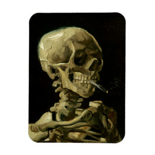 Van Gogh Schädel mit brennender Zigarette 1886 Magnet