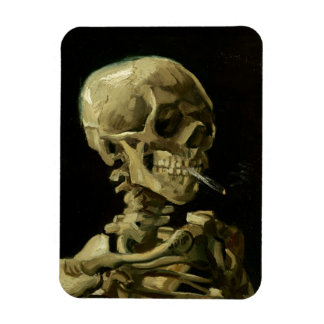 Van Gogh | Schädel mit brennender Zigarette | 1886 Magnet