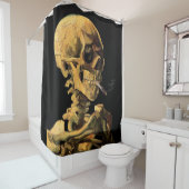 Van Gogh - Schädel mit brennender Zigarette Duschvorhang (Beispiel)