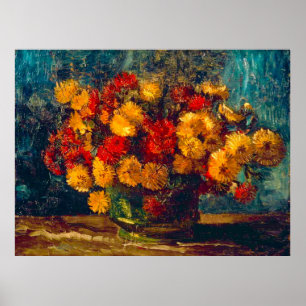 Van Gogh-Schale mit Chrysanthemen  Poster