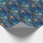 Van Gogh Schildkröten im Raummalereistil Geschenkpapier (Ecke)