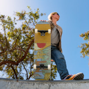 Van Gogh Schlafzimmer in Arles - Klassisches Gelb Skateboard