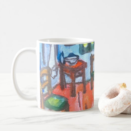 Van Gogh Schlafzimmer mini Kaffeetasse (Mit Donut)