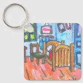 Van Gogh Schlafzimmer mini Schlüsselanhänger (Vorderseite)