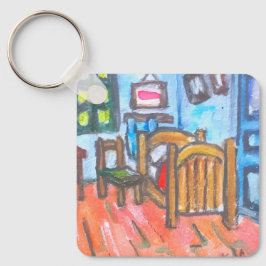 Van Gogh Schlafzimmer mini Schlüsselanhänger