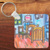 Van Gogh Schlafzimmer mini Schlüsselanhänger (Vorderseite)