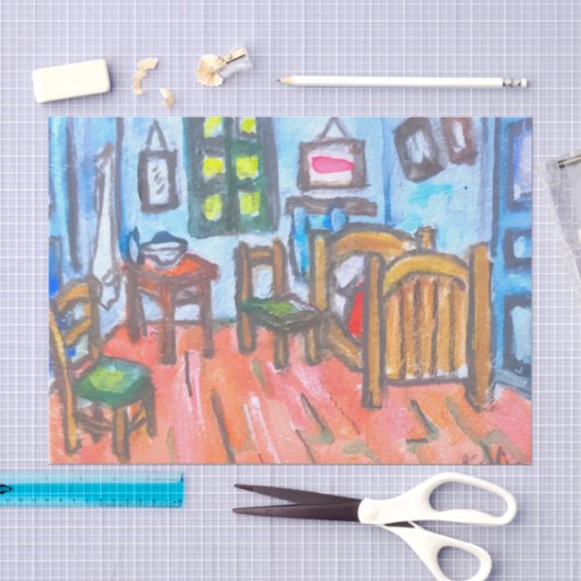 Van Gogh Schlafzimmer mini Seidenpapier (Handwerk)