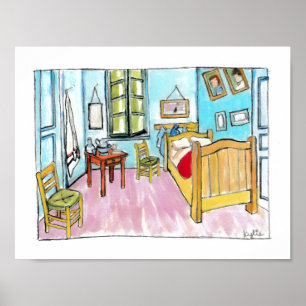 Van Gogh Schlafzimmer Tribut Gemälde von mir. Poster