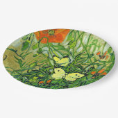 Van Gogh - Schmetterlinge und Mohn Pappteller (Schrägansicht)