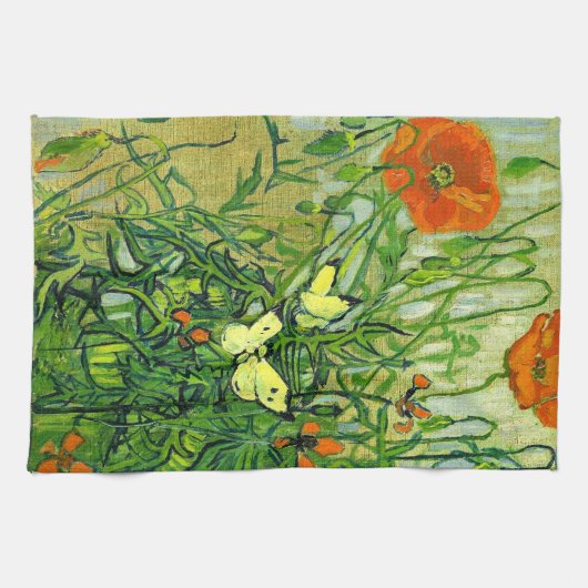 Van Gogh - Schmetterlinge und Pfeffer Geschirrtuch (Horizontal)