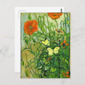 Van Gogh - Schmetterlinge und Pfeffer Postkarte (Vorne/Hinten)