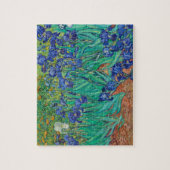 Van Gogh Schwertlilien. Blaue florale Vintage-Impr Puzzle (Vertikal)