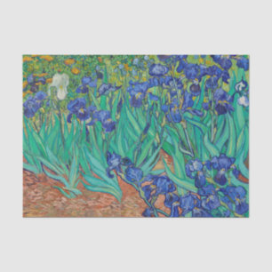 Van Gogh Schwertlilien. Blaue florale Vintage-Impr Seidenpapier