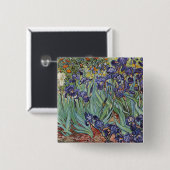 Van Gogh Schwertlilien Impressionistisches Gemälde Button (Vorne & Hinten)