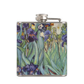 Van Gogh Schwertlilien Impressionistisches Gemälde Flachmann (Rückseite)