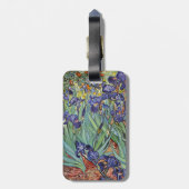 Van Gogh Schwertlilien Impressionistisches Gemälde Gepäckanhänger (Rückseite vertikal)