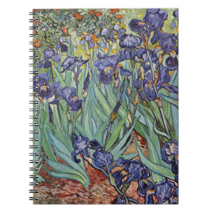Van Gogh Schwertlilien Impressionistisches Gemälde Notizblock