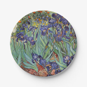 Van Gogh Schwertlilien Impressionistisches Gemälde Pappteller